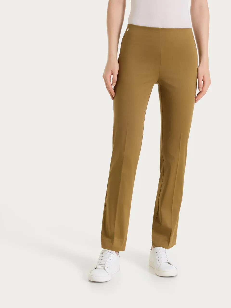 Ragno Satin Power Pantalone Capri Dritto Dull Gold cotone