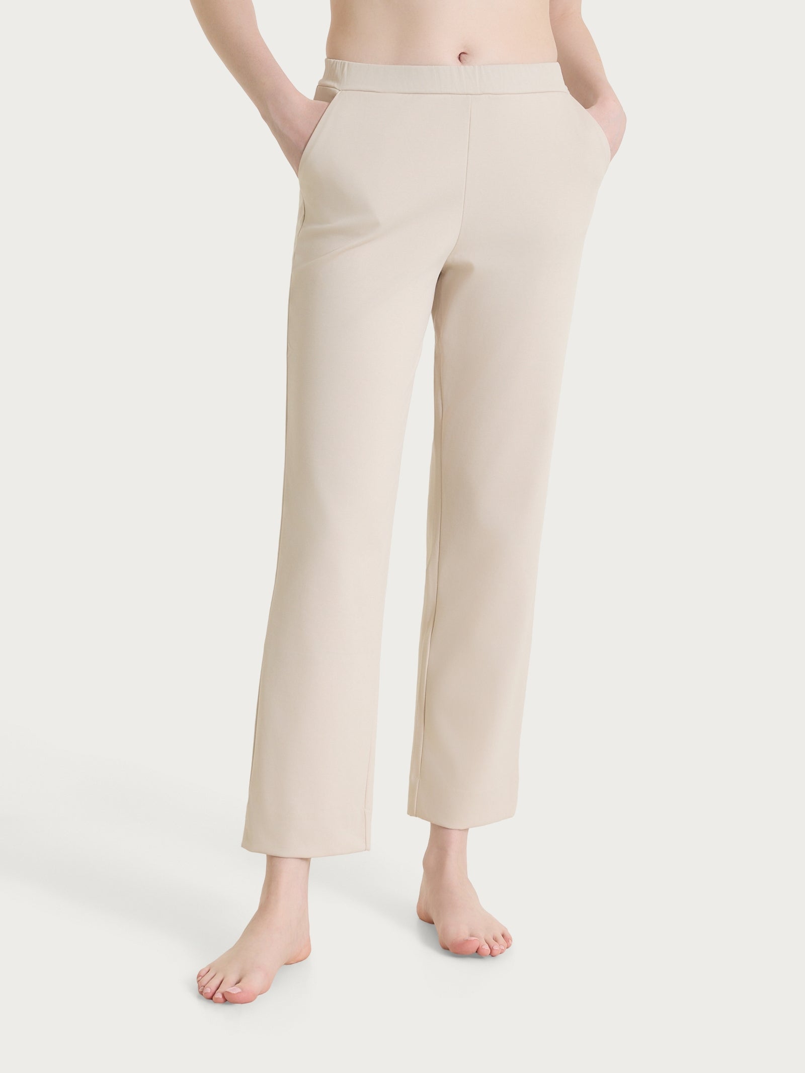 Ragno Jersey Cotone pantalone dritto champignon tasche