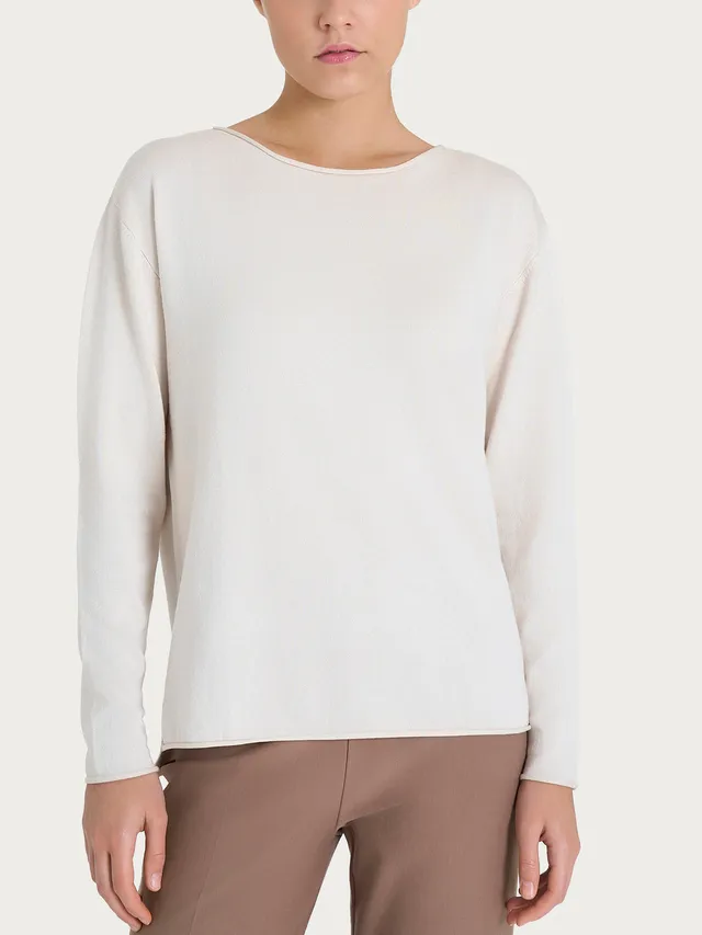 Ragno Four Seasons maglione barchetta asimmetrico champignon termoregolante