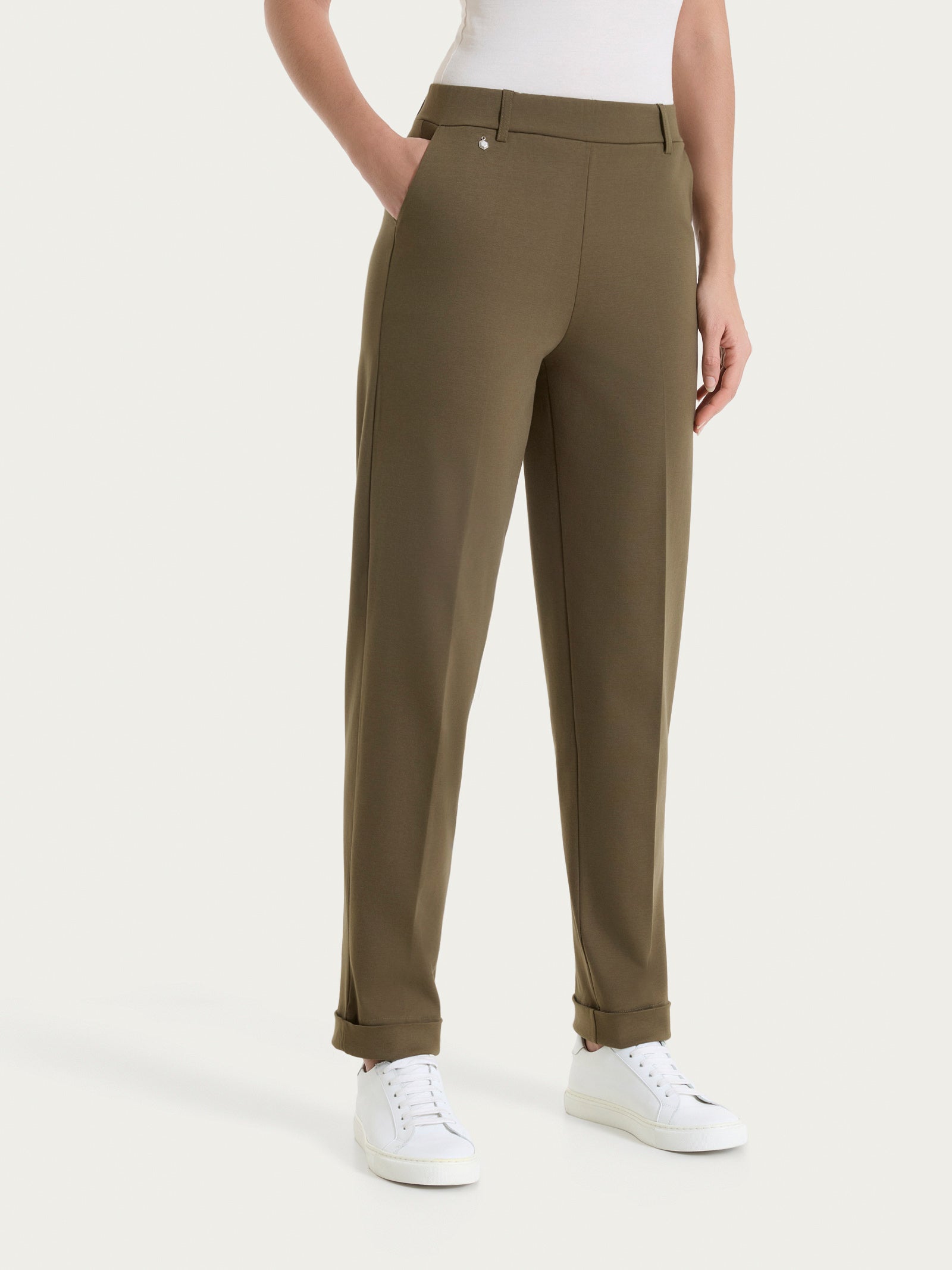 Ragno Perfetta Revolution Tapered pantalone Dark Olive con tasche