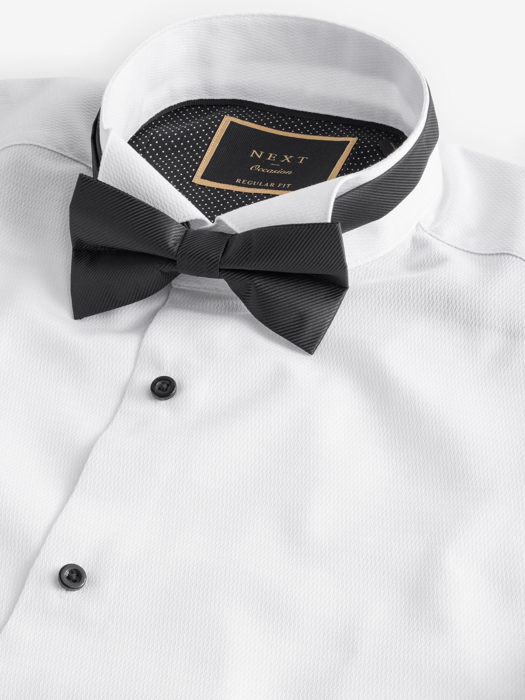 Next Camicia con Polsino Singolo camicia uomo regular con papillon