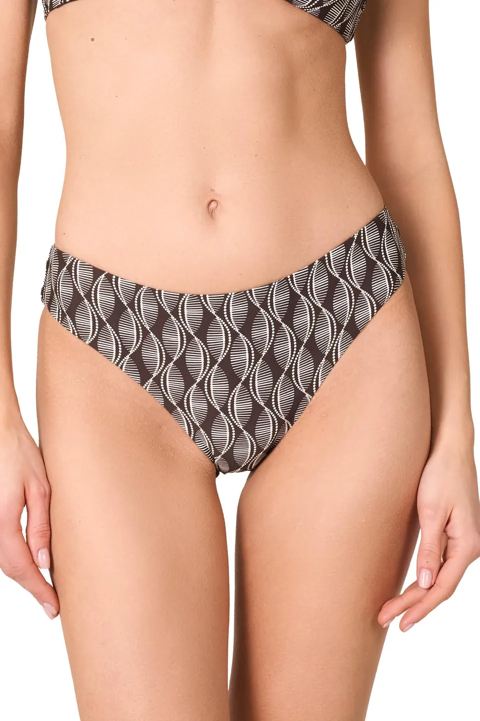 Goldenpoint Seashell slip bikini fianco basso geometrico