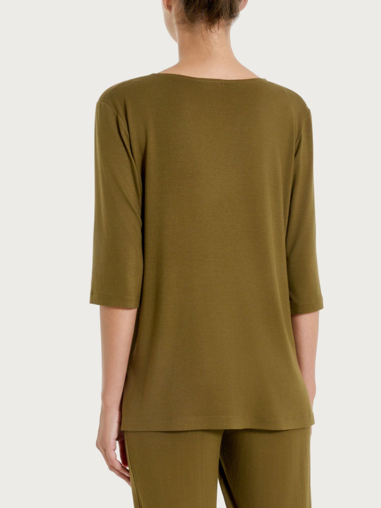 Ragno Viscosa Summer maglietta scollo V verde maniche 3/4