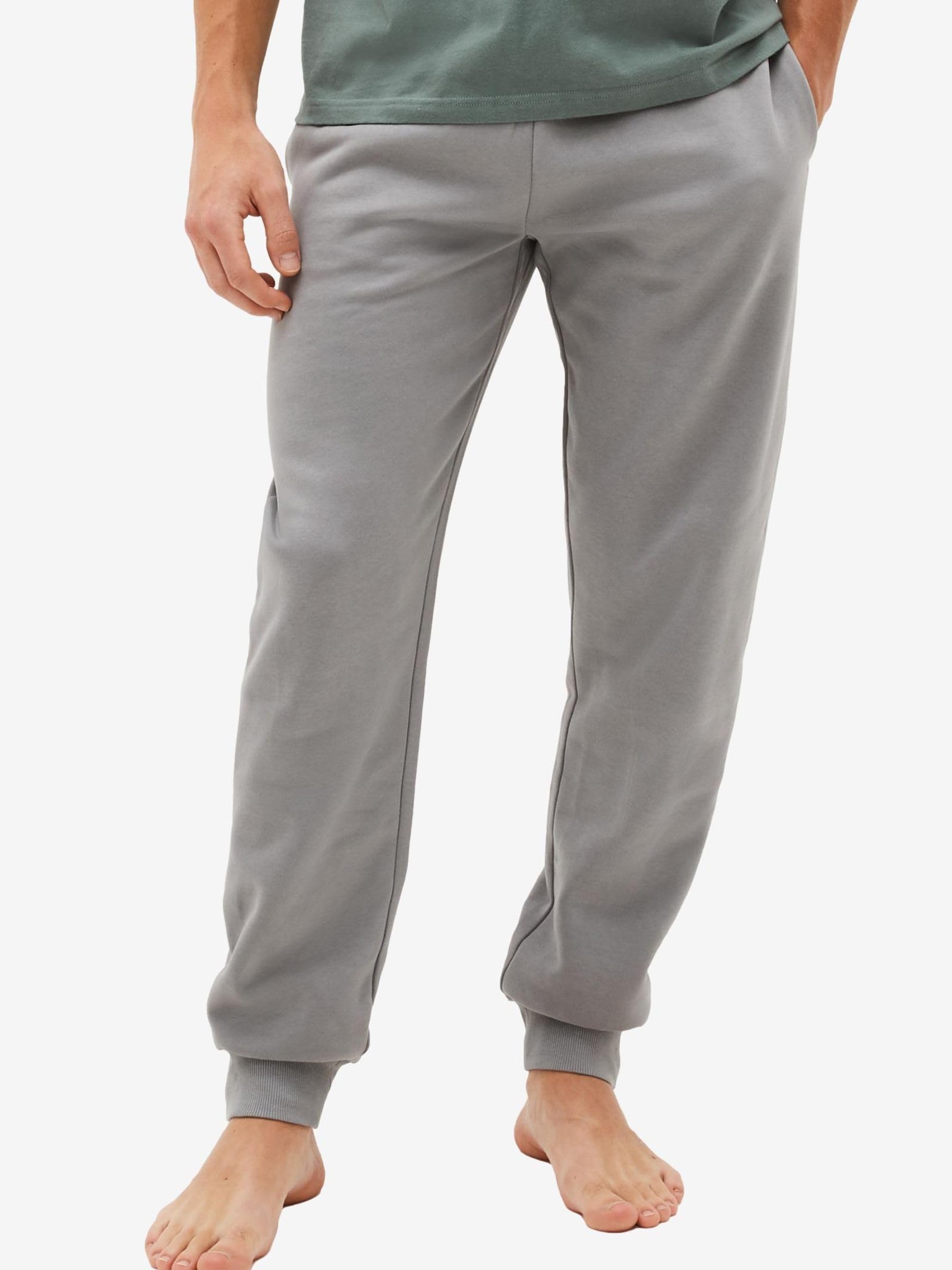 Next Pantaloni Jogging Uomo Felpa Pale Grey Elastico Caviglia