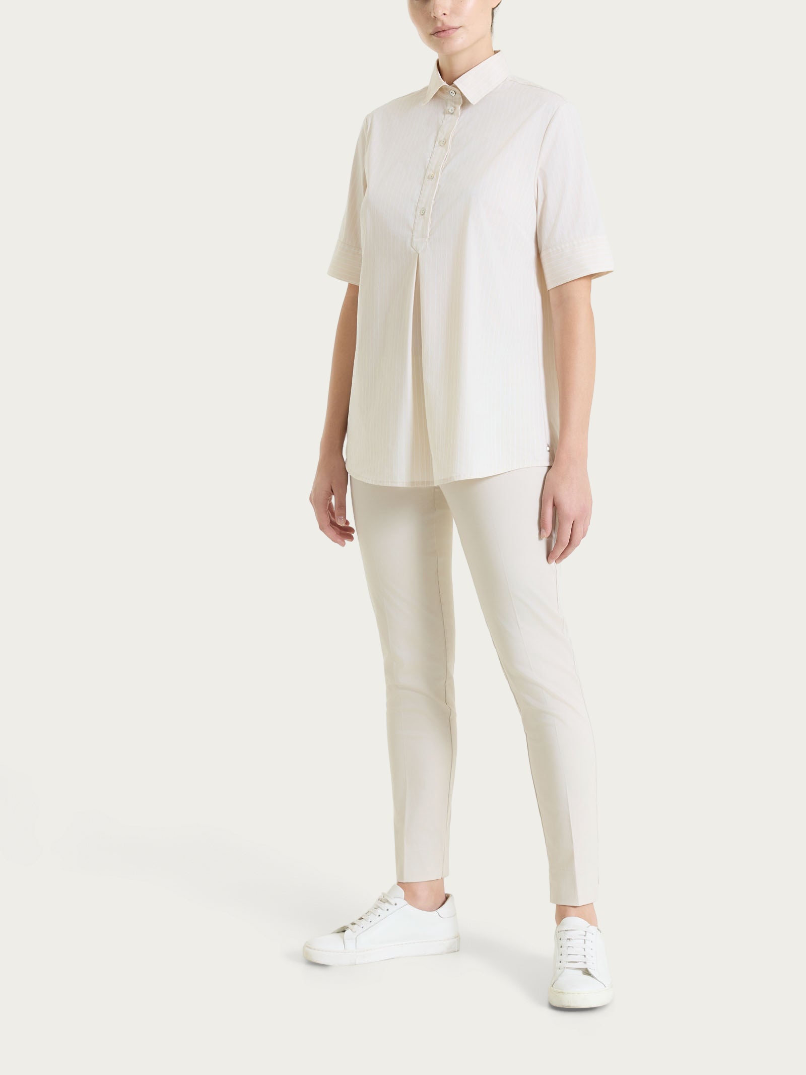 Ragno Satin Power Pantalone Capri Champignon cotone elasticizzato