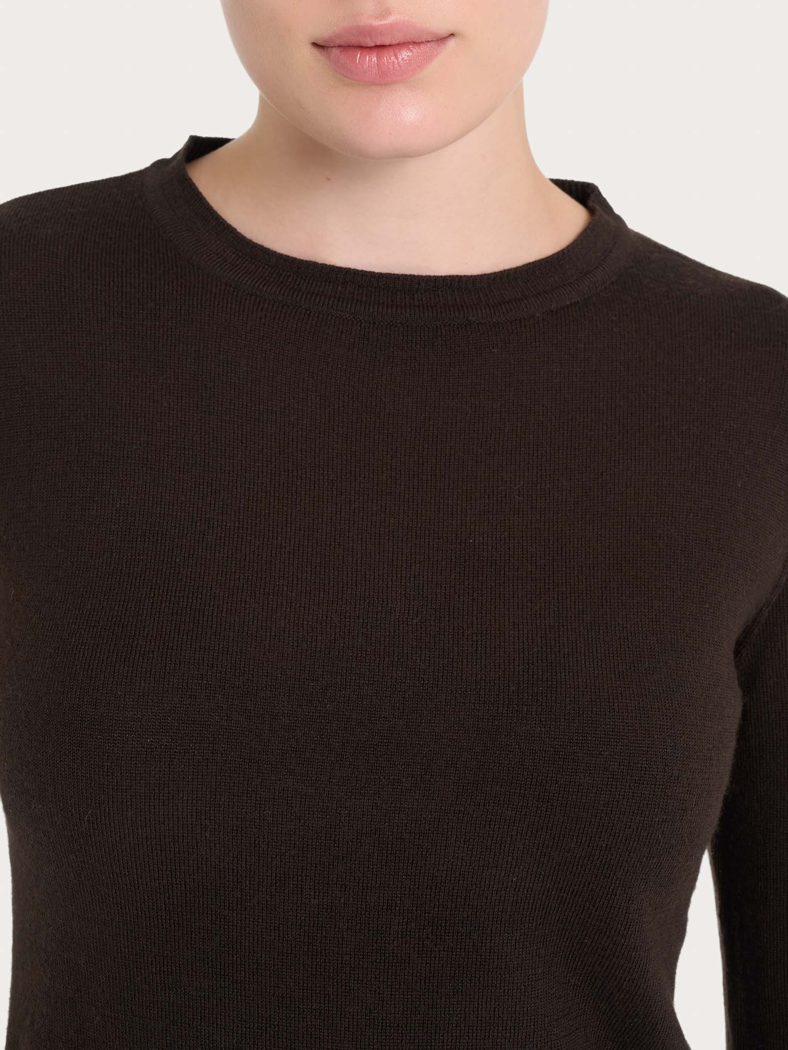 Ragno Merino Soft Maglia Girocollo Chocolate Torte Lana