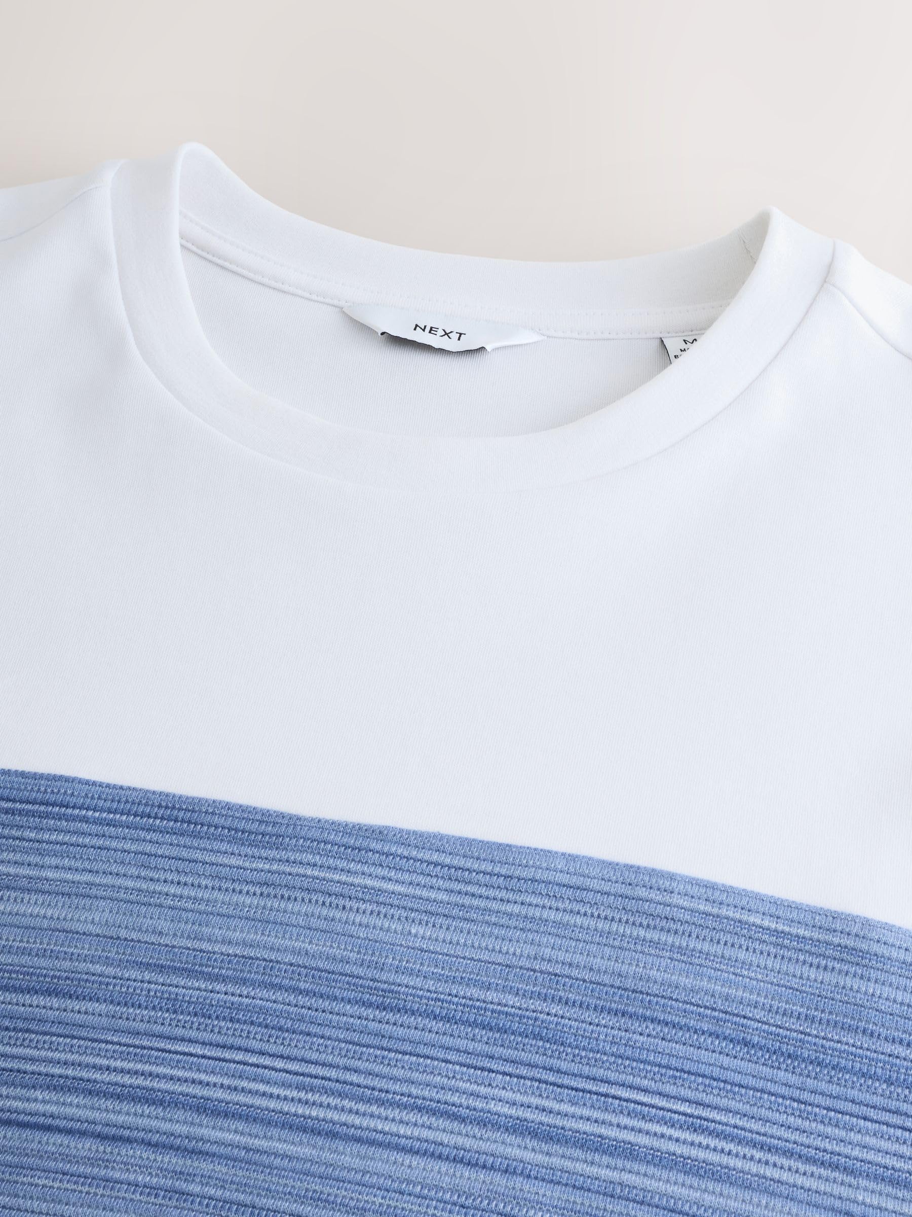 Next t-shirt uomo L a blocchi color block cotone