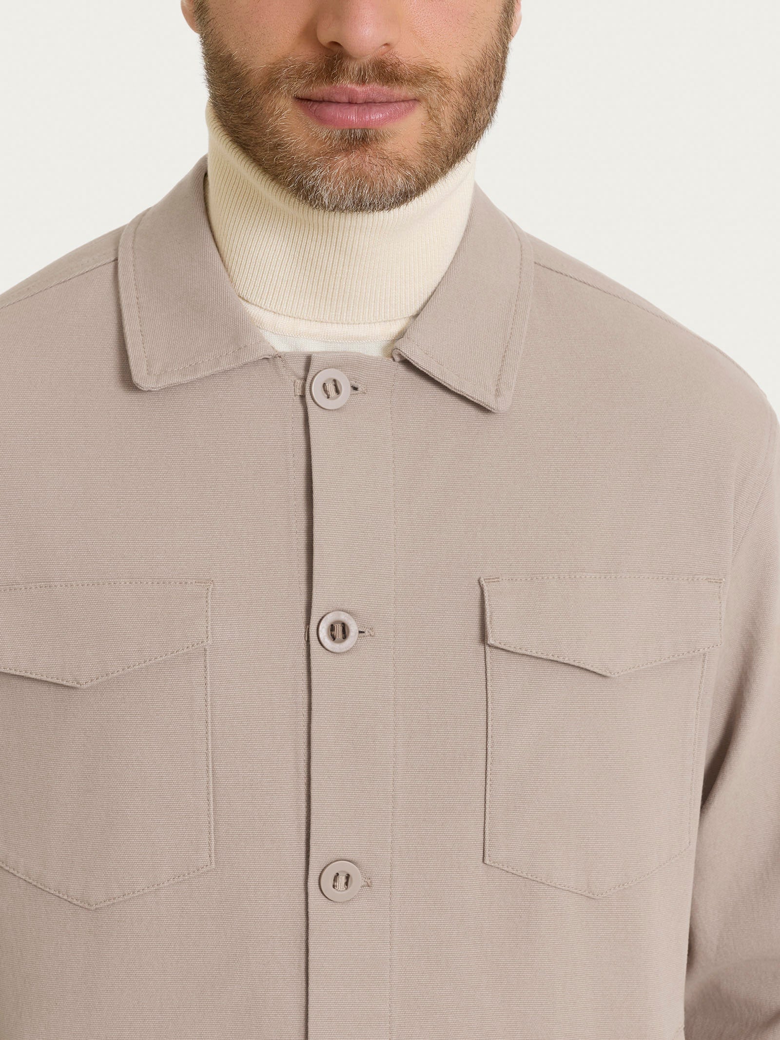 Ragno Compact shacket String Canvas Stretch cotone uomo