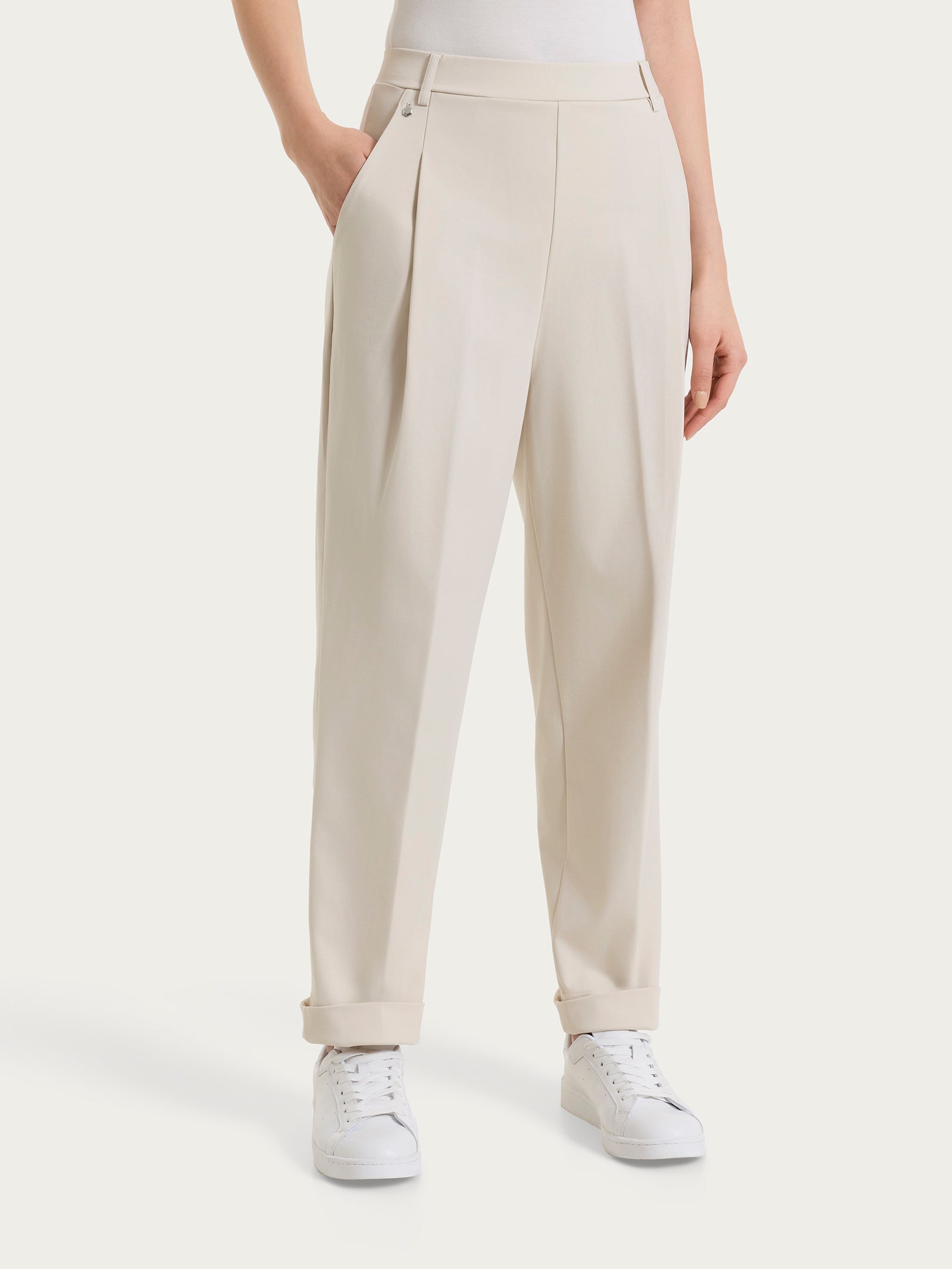 Ragno Compact Light Pantalone Donna Carota Champignon Elastico
