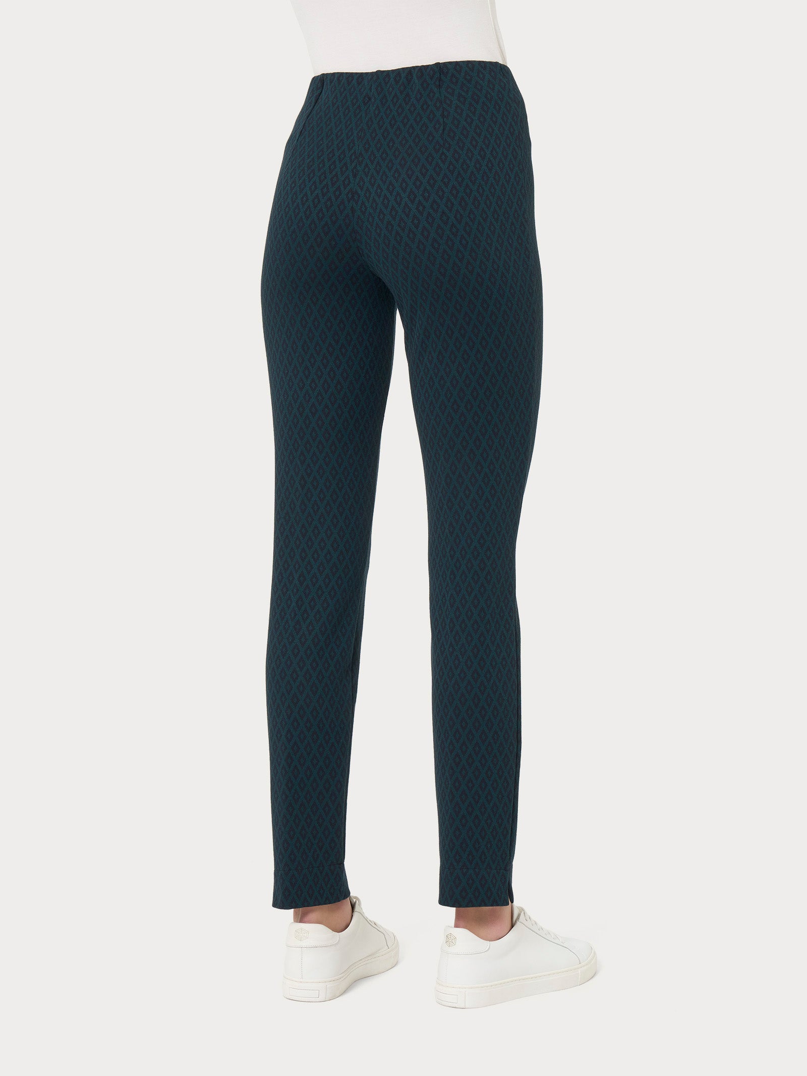Ragno Eco Jacquard Pantalone Sigaretta Reflecting Pond a rombi