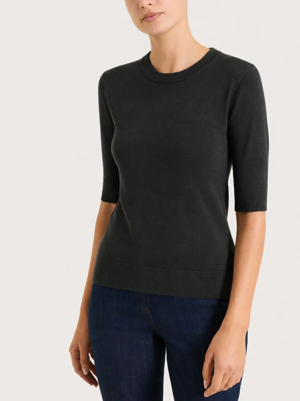 Ragno Four Seasons Maglia girocollo manica corta nera Nero