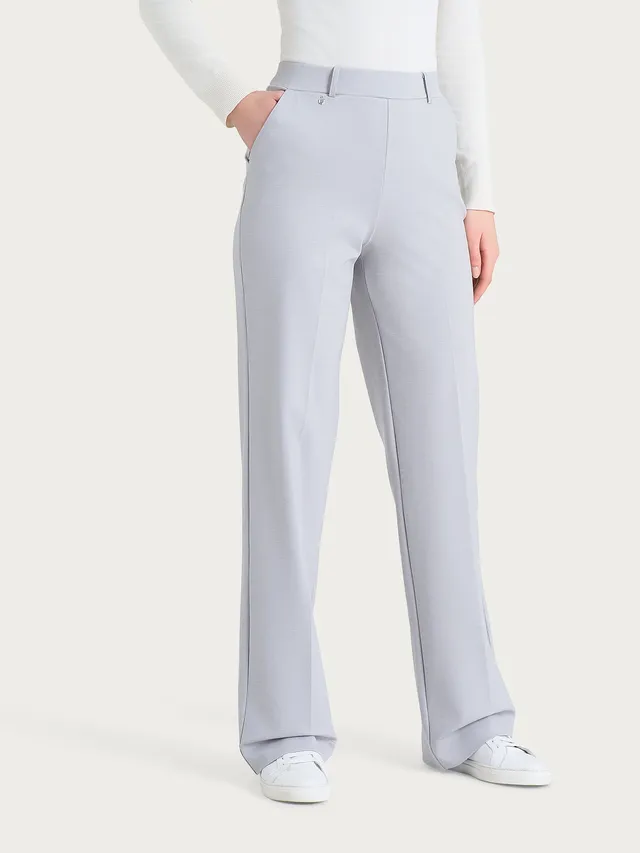 Ragno Cashmere Compact Pantalone Ampio pantalone ghiaia mel tasche