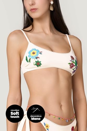 Goldenpoint Encanto top bikini donna microfibra tinta unita