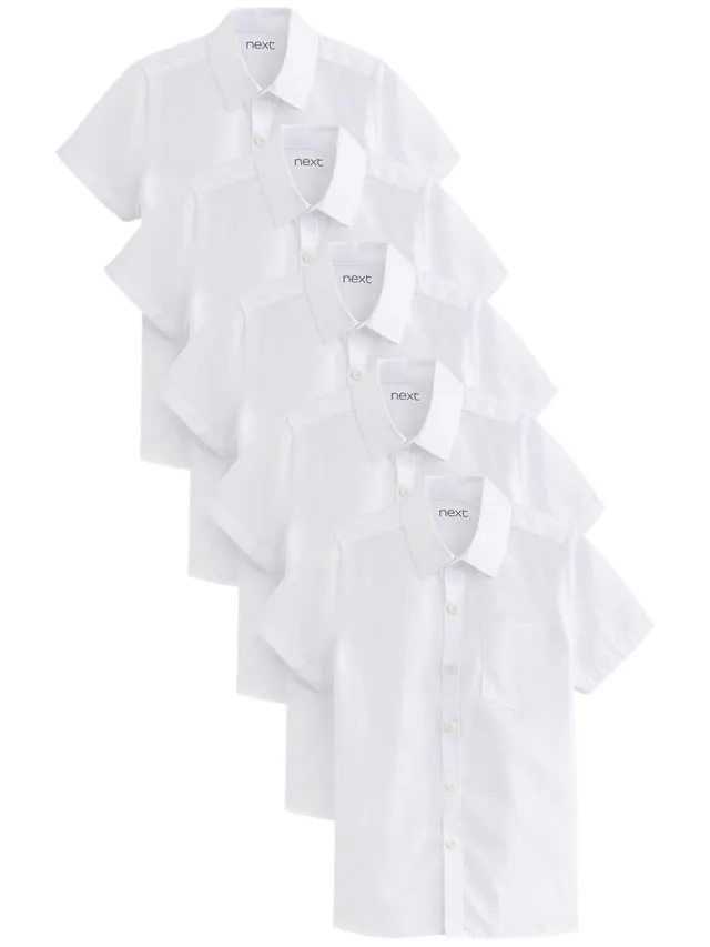Next ragazzo camicie scuola slim maniche corte 5 pz 152