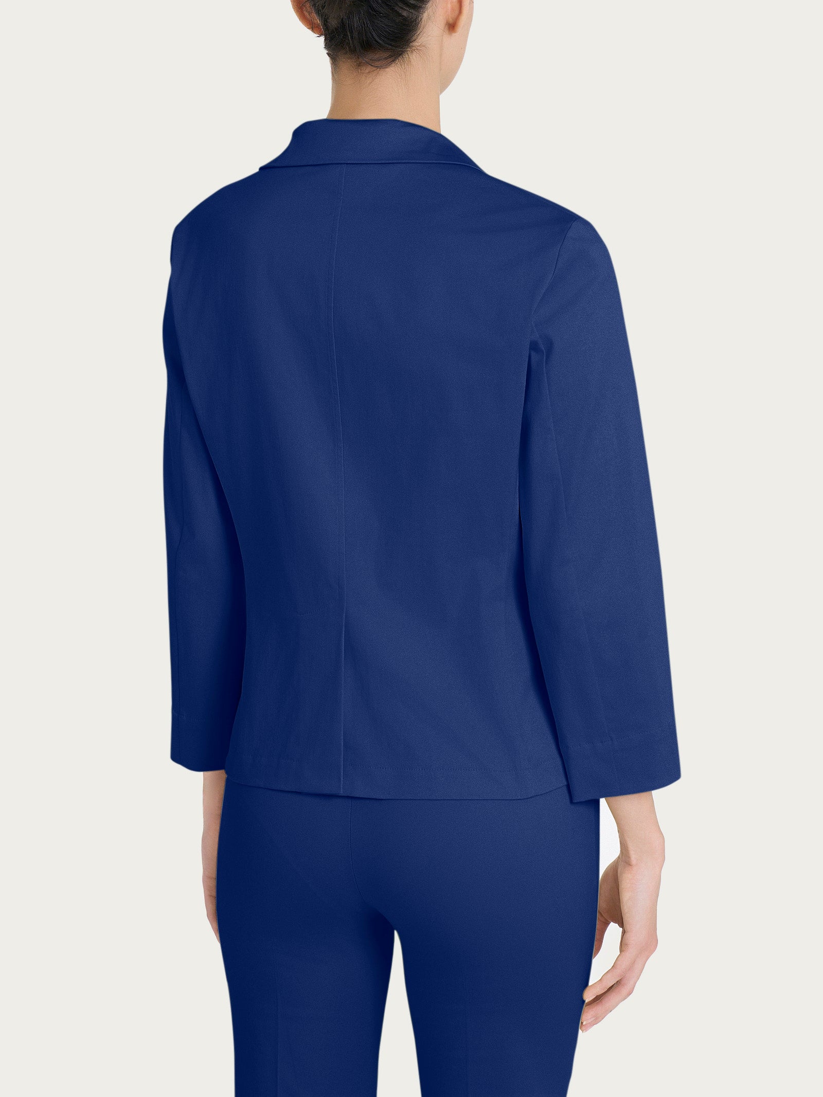 Ragno Satin Power Blazer Manica 3/4 Cotone Blueberry