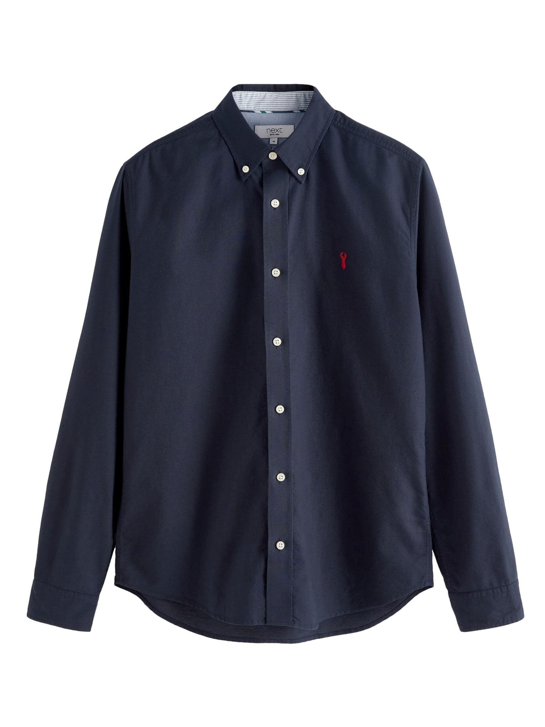 Next camicia oxford uomo maniche lunghe rosa cotone