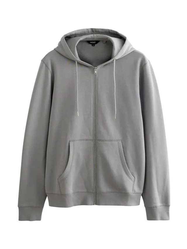 Next Zip-Up felpa uomo con cappuccio in misto cotone