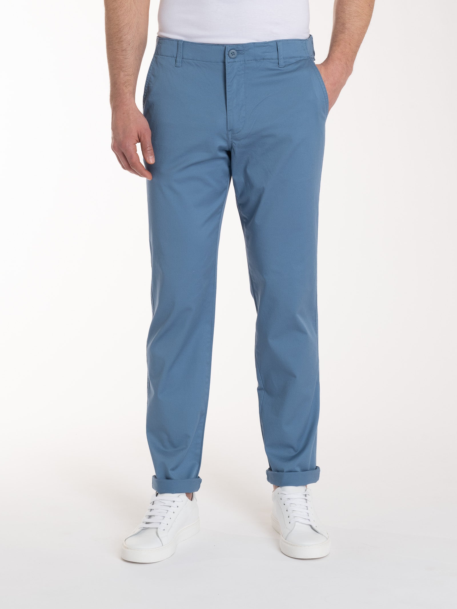 Ragno Summer Twill The Chino Pantalone Uomo Coronet Blue leggero