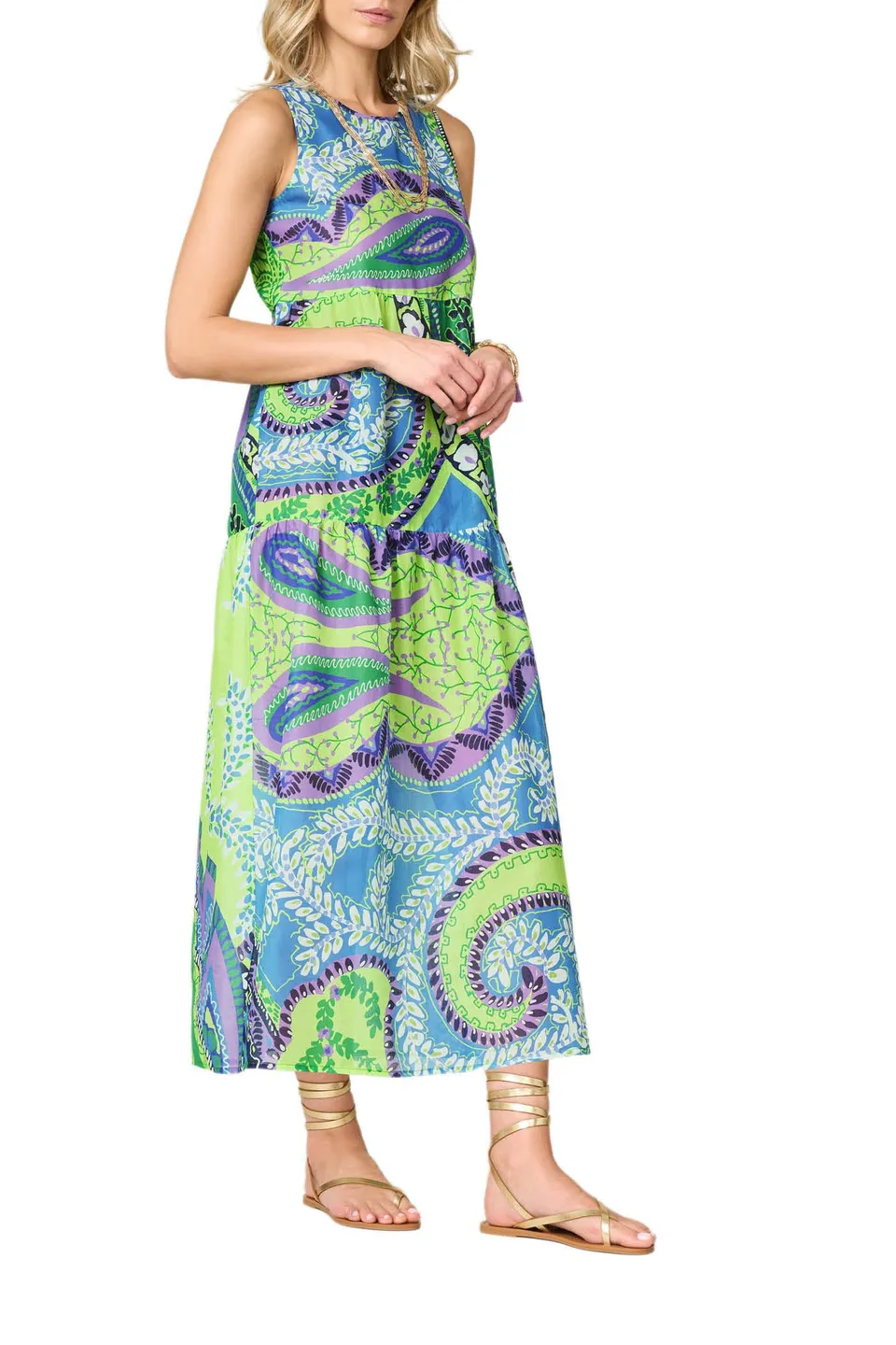 Goldenpoint Samba copricostume abito lungo cotone mandala