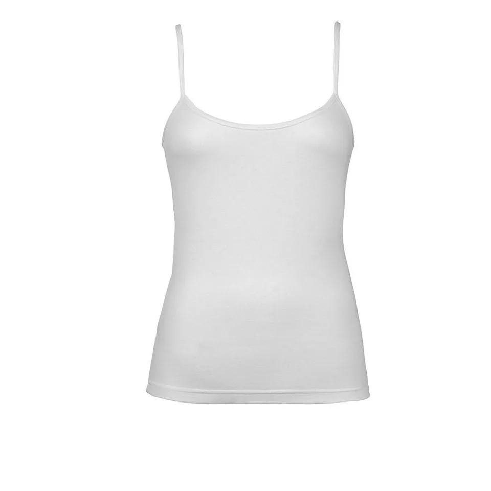 EGI top filo di Scozia cotone 3 pezzi bretellina raso