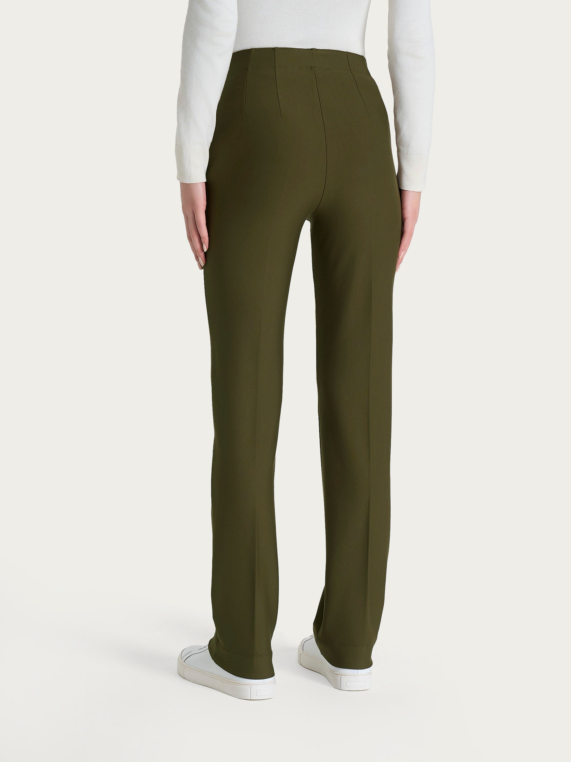 Ragno Compact The Straight Leg pantalone dark olive gamba dritta