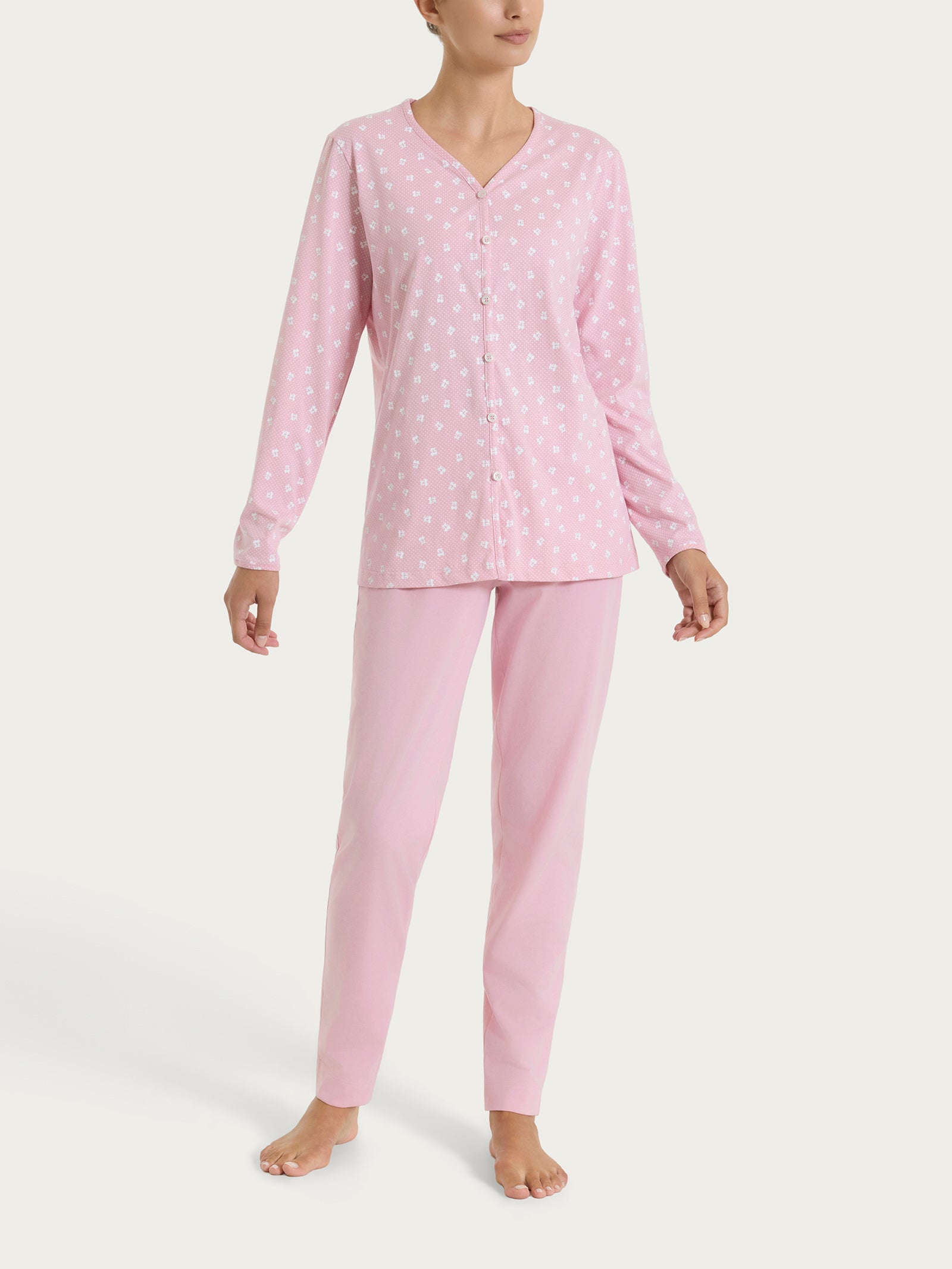 Ragno Jersey Cotone Pigiama Aperto 52-56 Cameo Pink