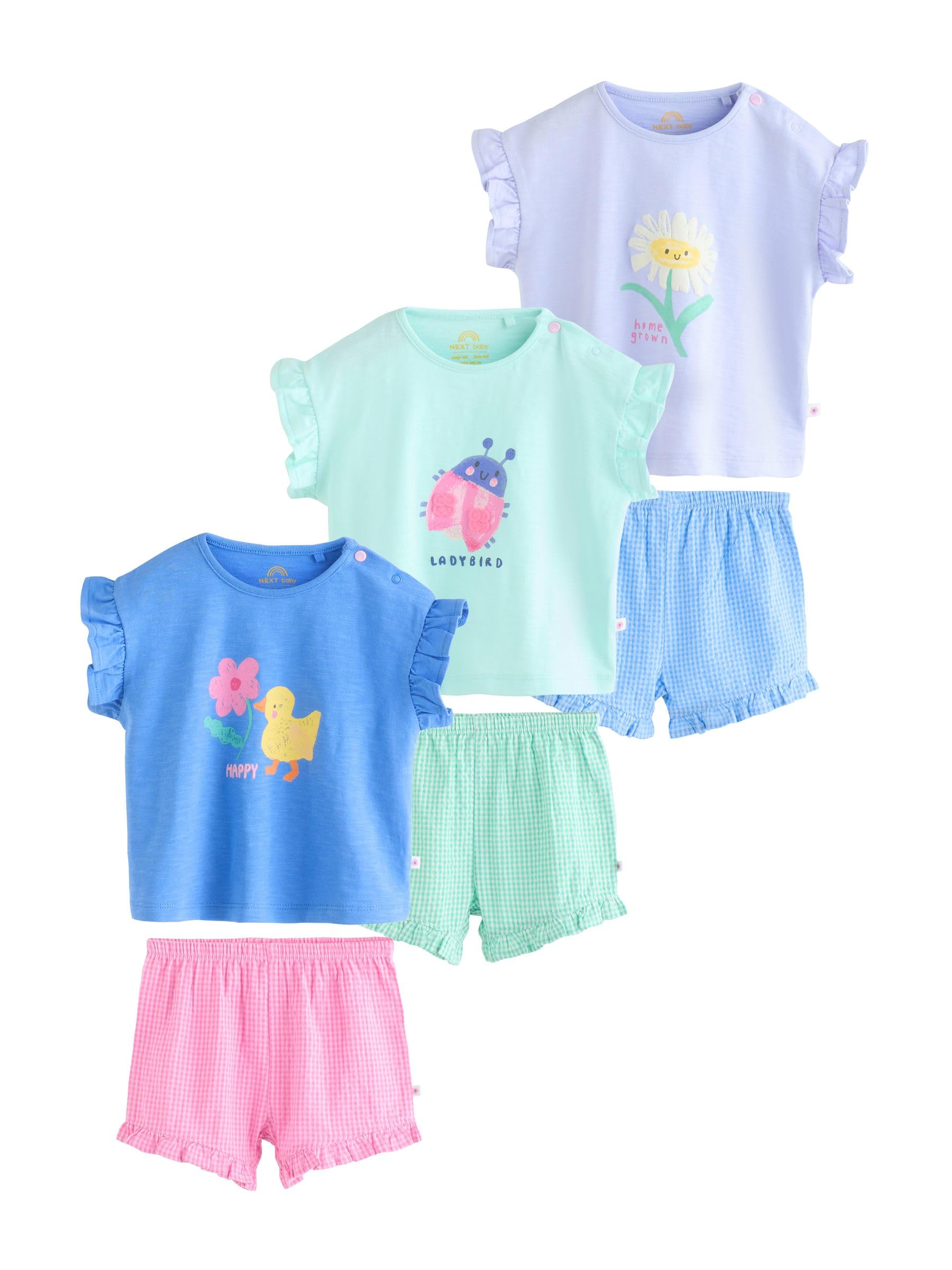 Next set neonata 6 pezzi 74-80 top shorts
