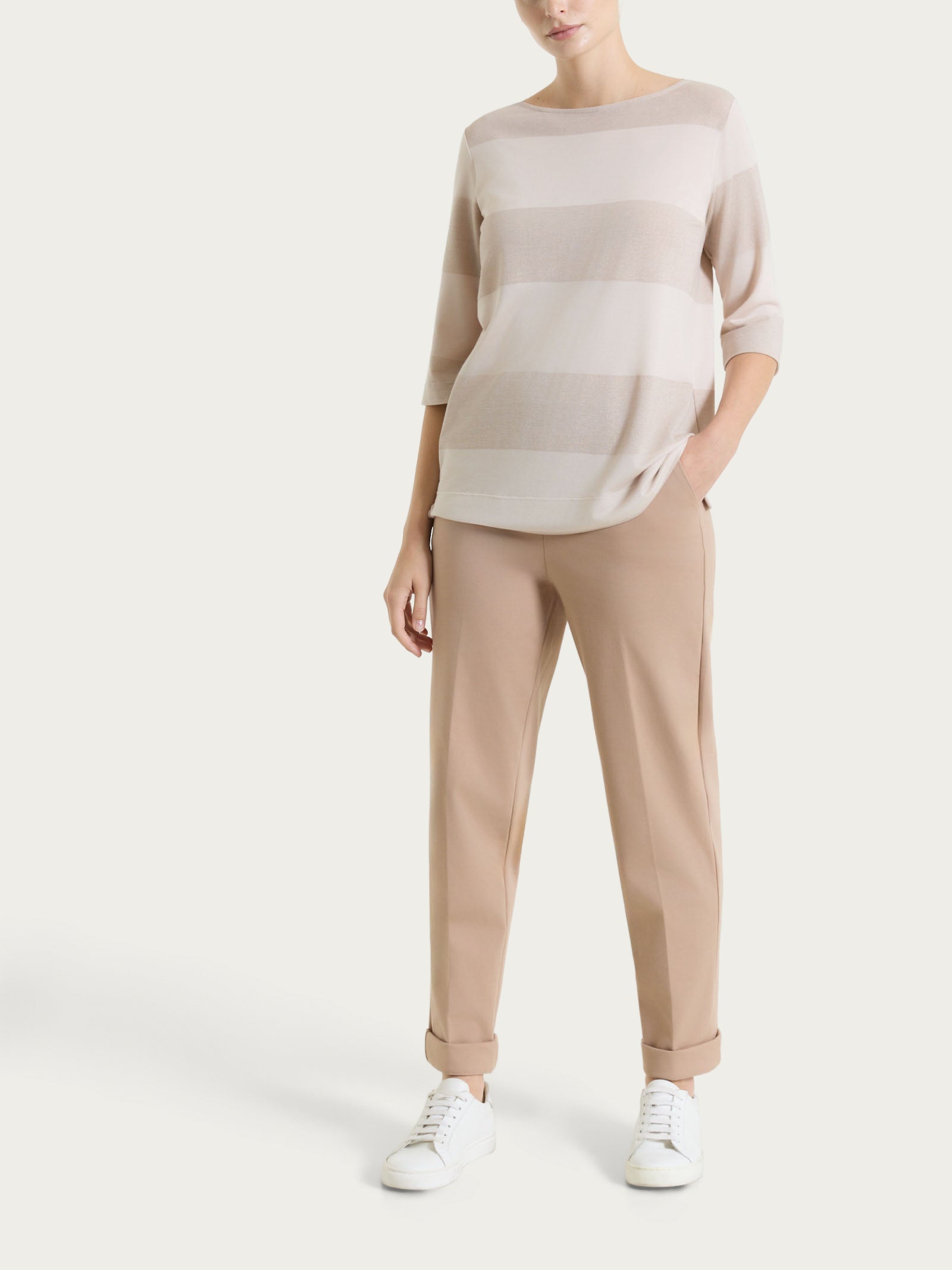 Ragno Summer Light maglietta barchetta Almond Peach lurex
