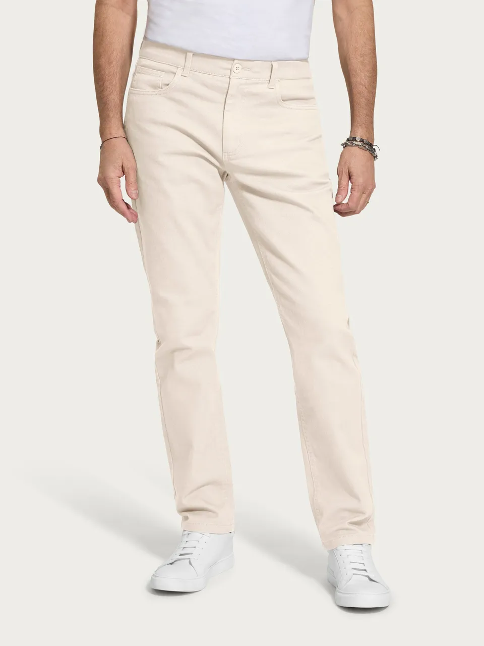 Ragno Compact Pantalone 5 tasche uomo Champignon cotone