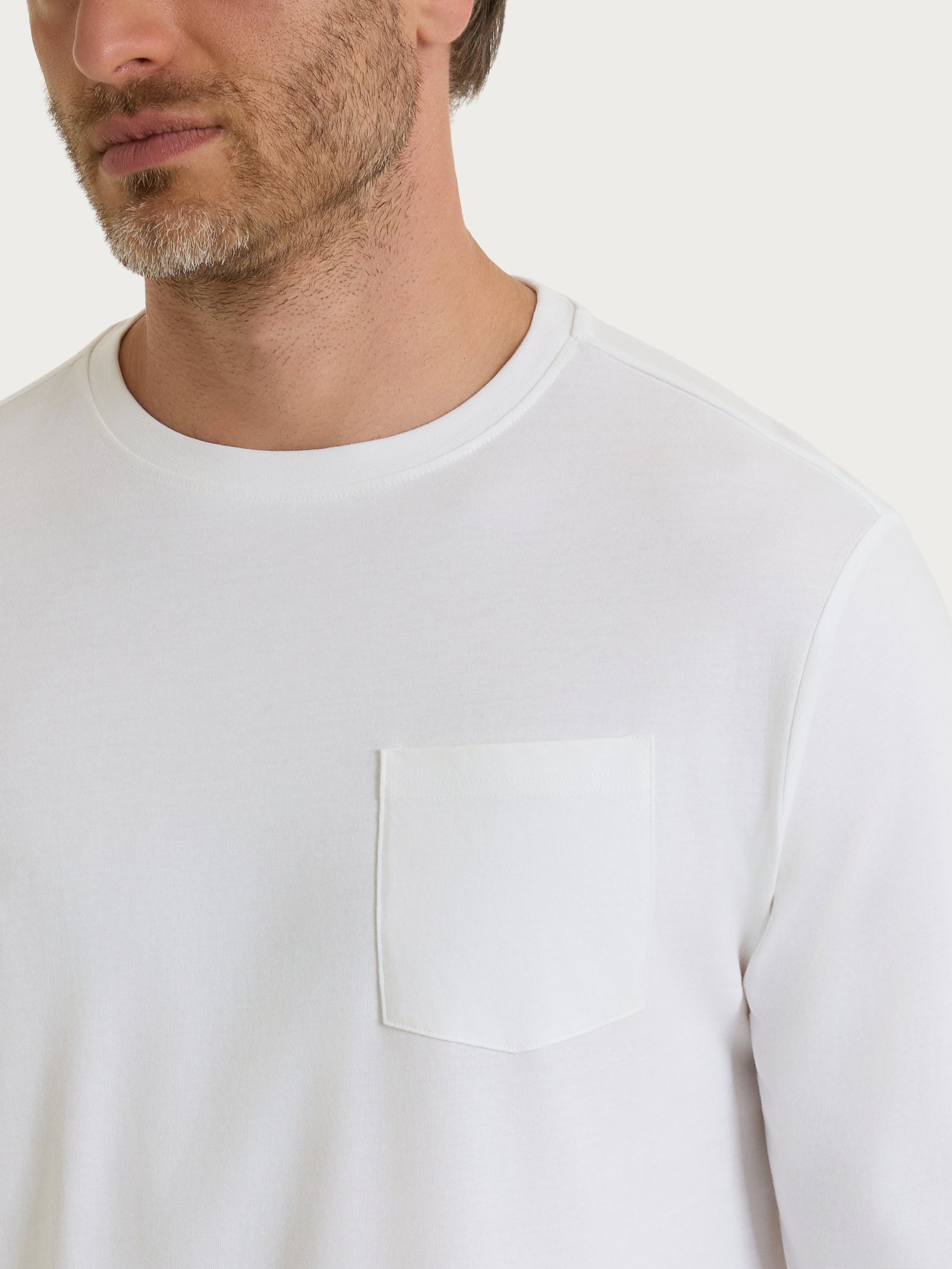 Ragno Heavy Duty Jersey maglietta manica lunga Bianco
