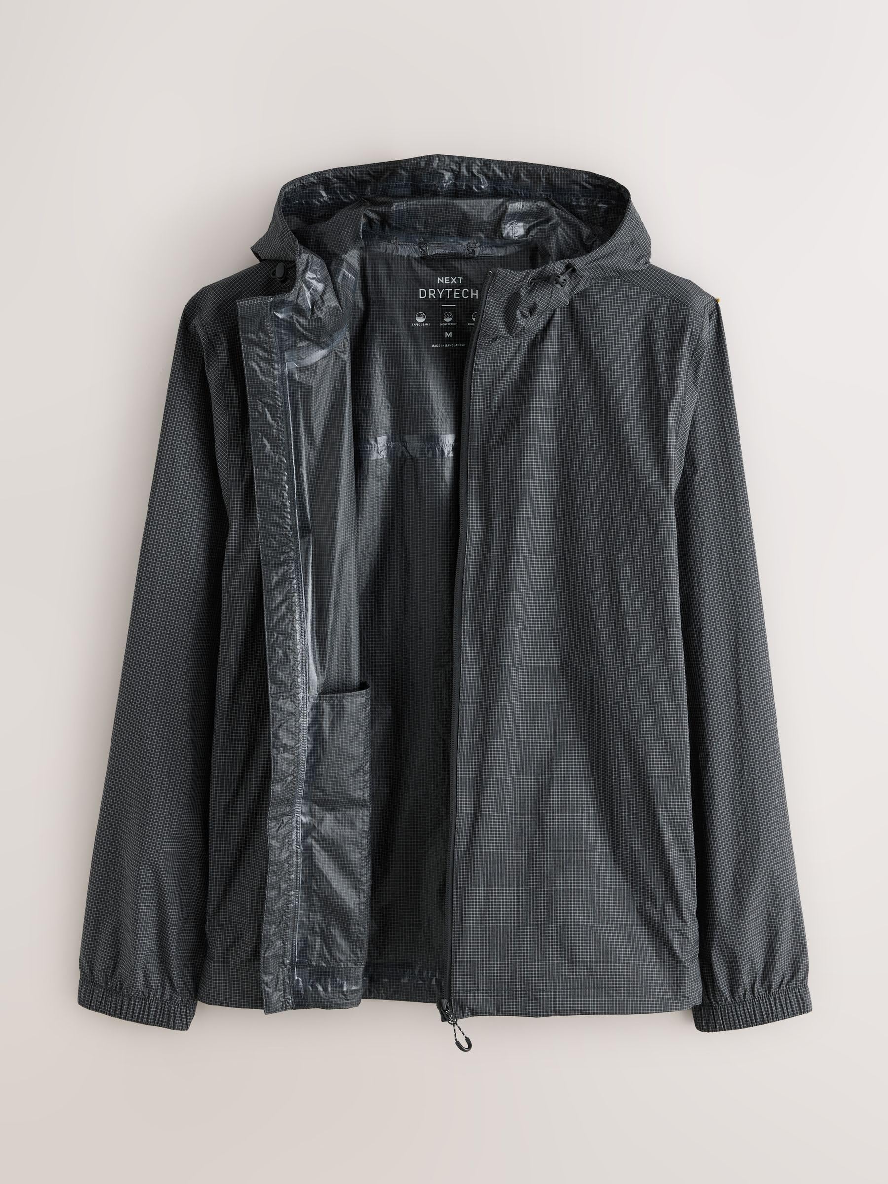 Next Ripiegabile giacca impermeabile uomo M nero ripstop