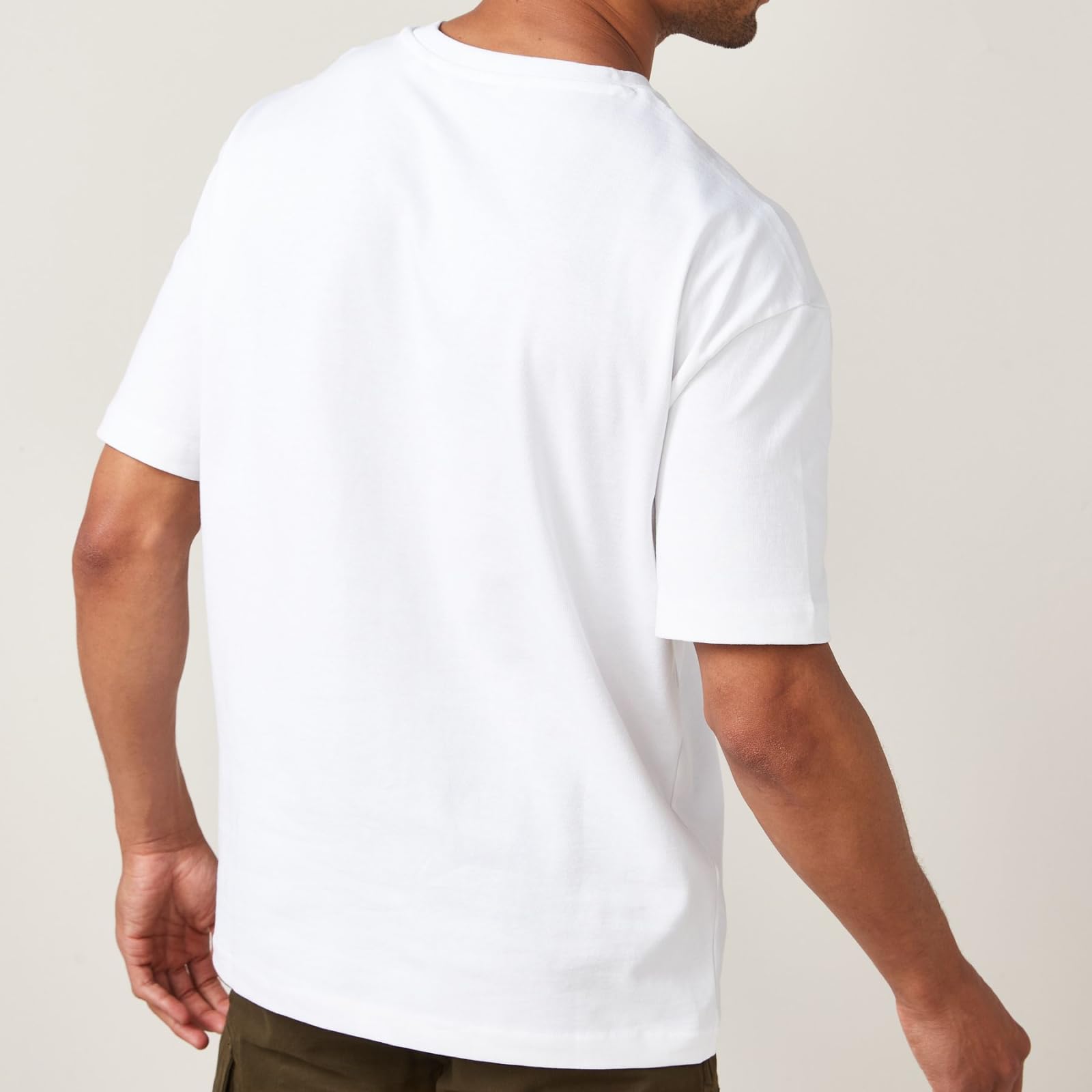 Next T-Shirt Girocollo Uomo Cotone Pesante Bianca