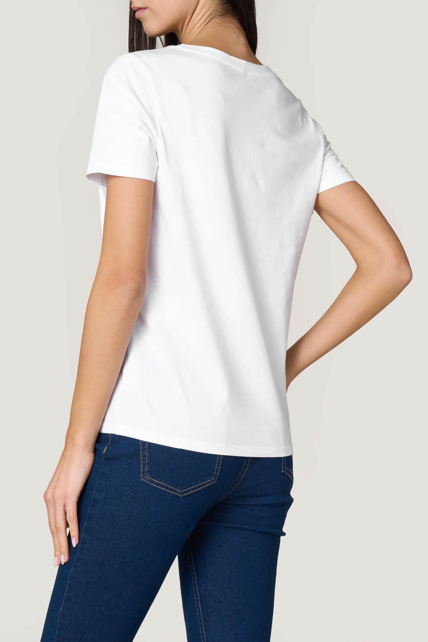 Goldenpoint T-shirt scollo a V cotone maniche corte