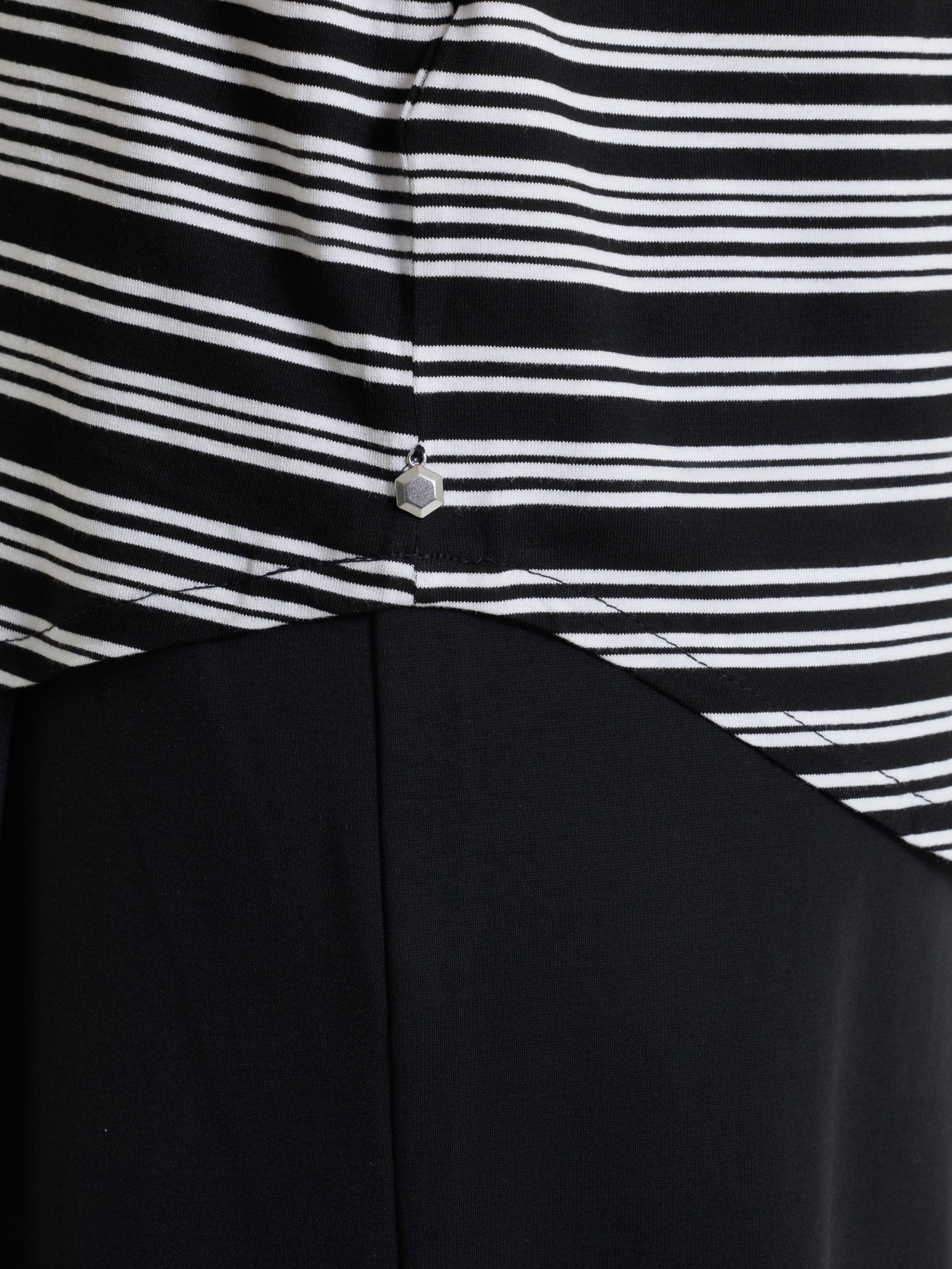 Ragno Viscosa Summer Maglietta Righe Fant. Nero Leggera
