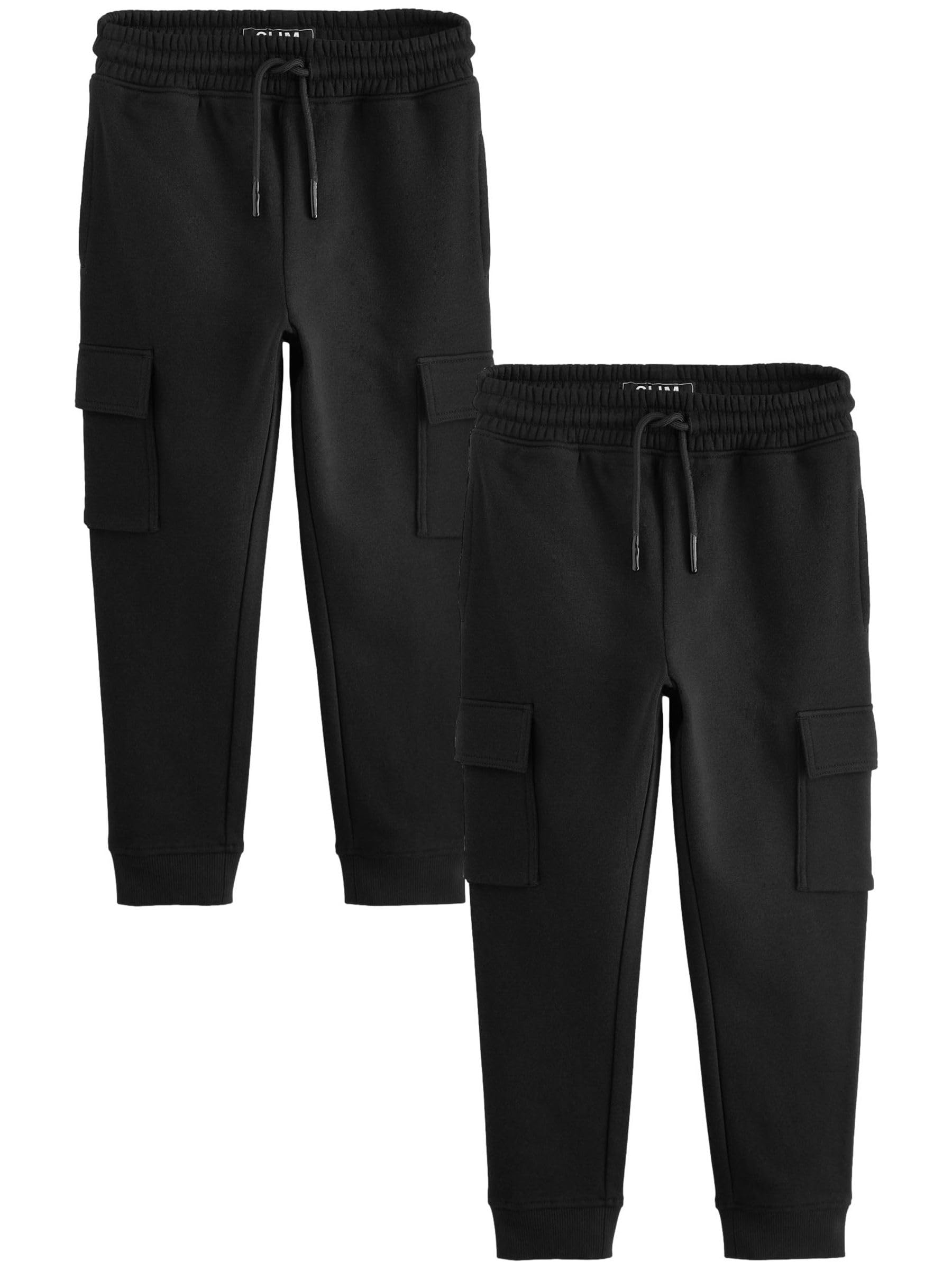 Next Cargo Slim Pantaloni Jogging Ragazzo 146 Black Grey 2pz