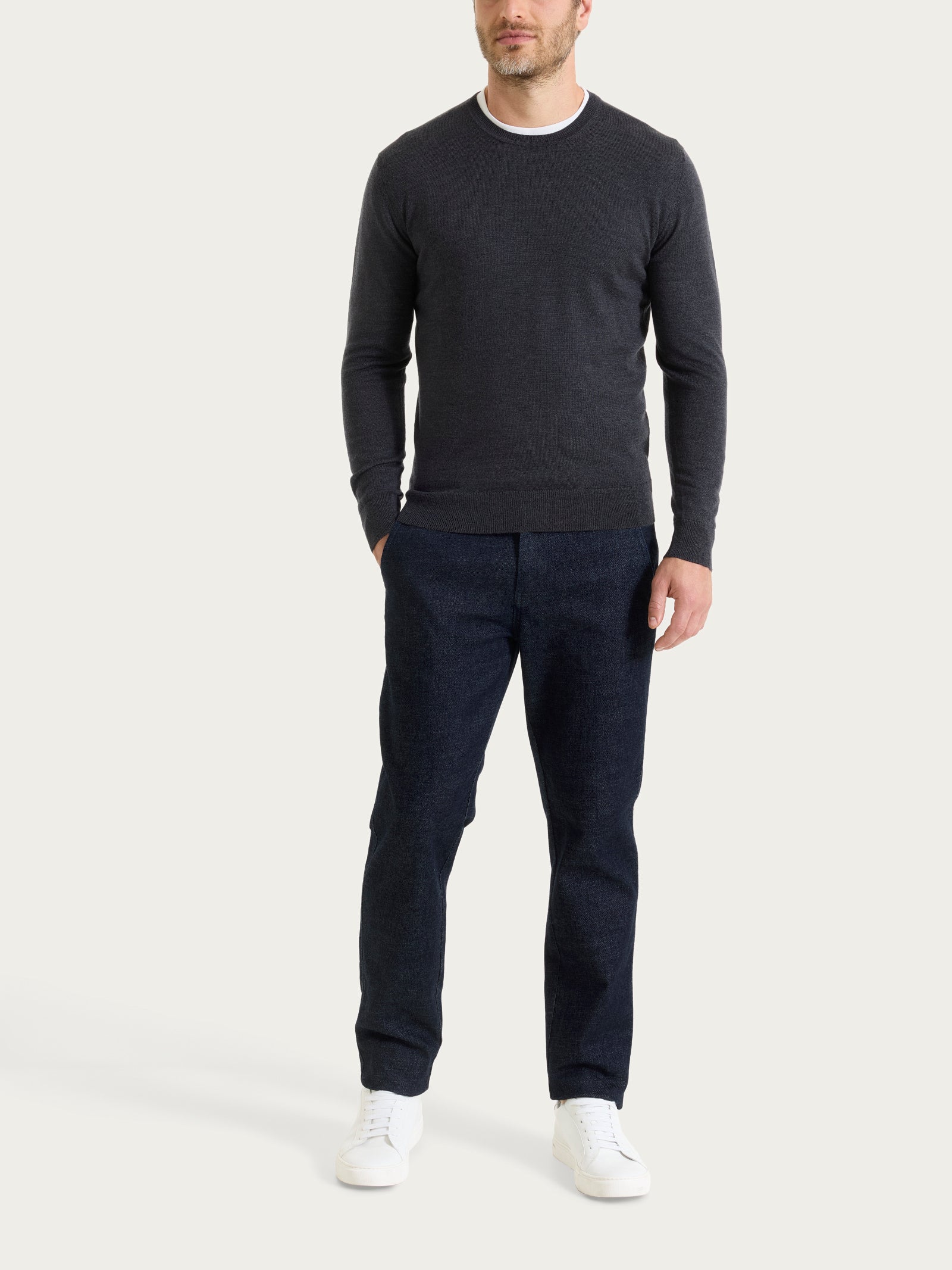 Ragno Merino Soft Pullover Girocollo Oscuro