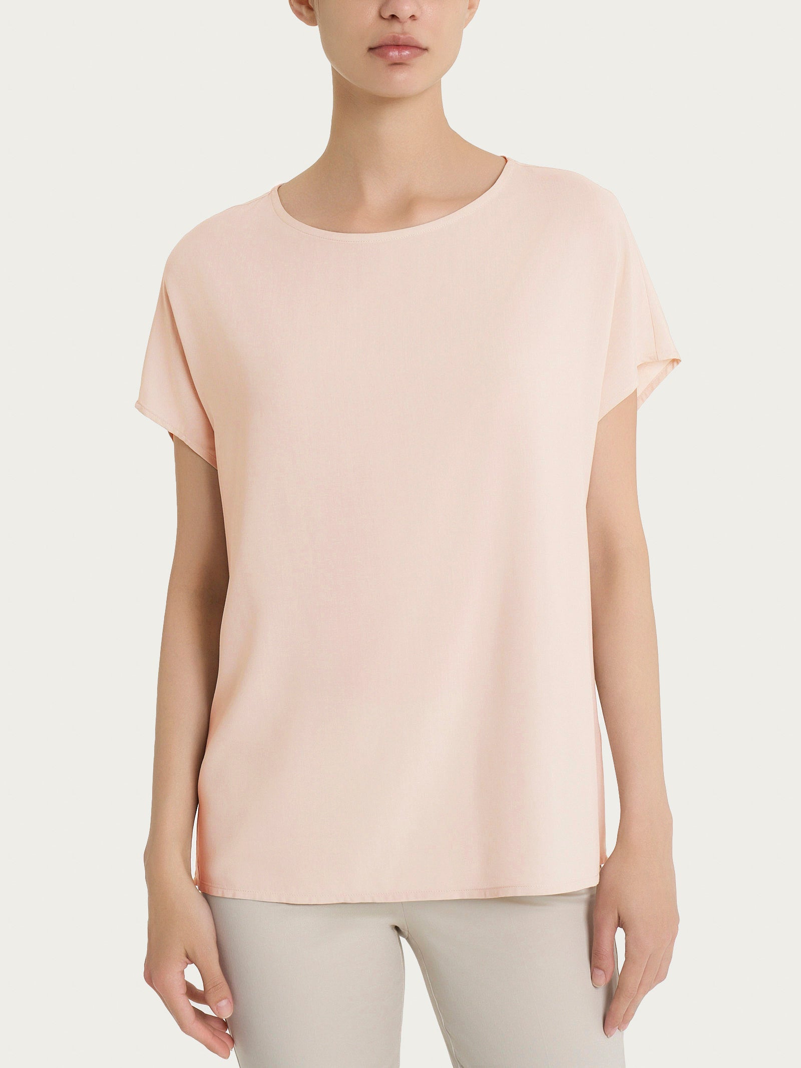 Ragno EcoSeta Blusa manica kimono Cameo Rose viscosa
