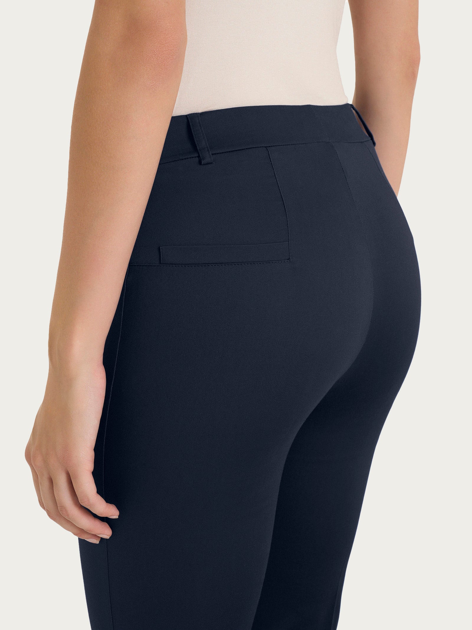 Ragno Satin Power pantalone flare Bleu cotone