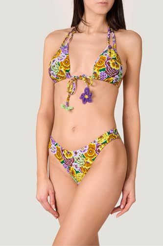 Goldenpoint Fleur Triangolo Scorrevole Top Bikini Effetto Crochet