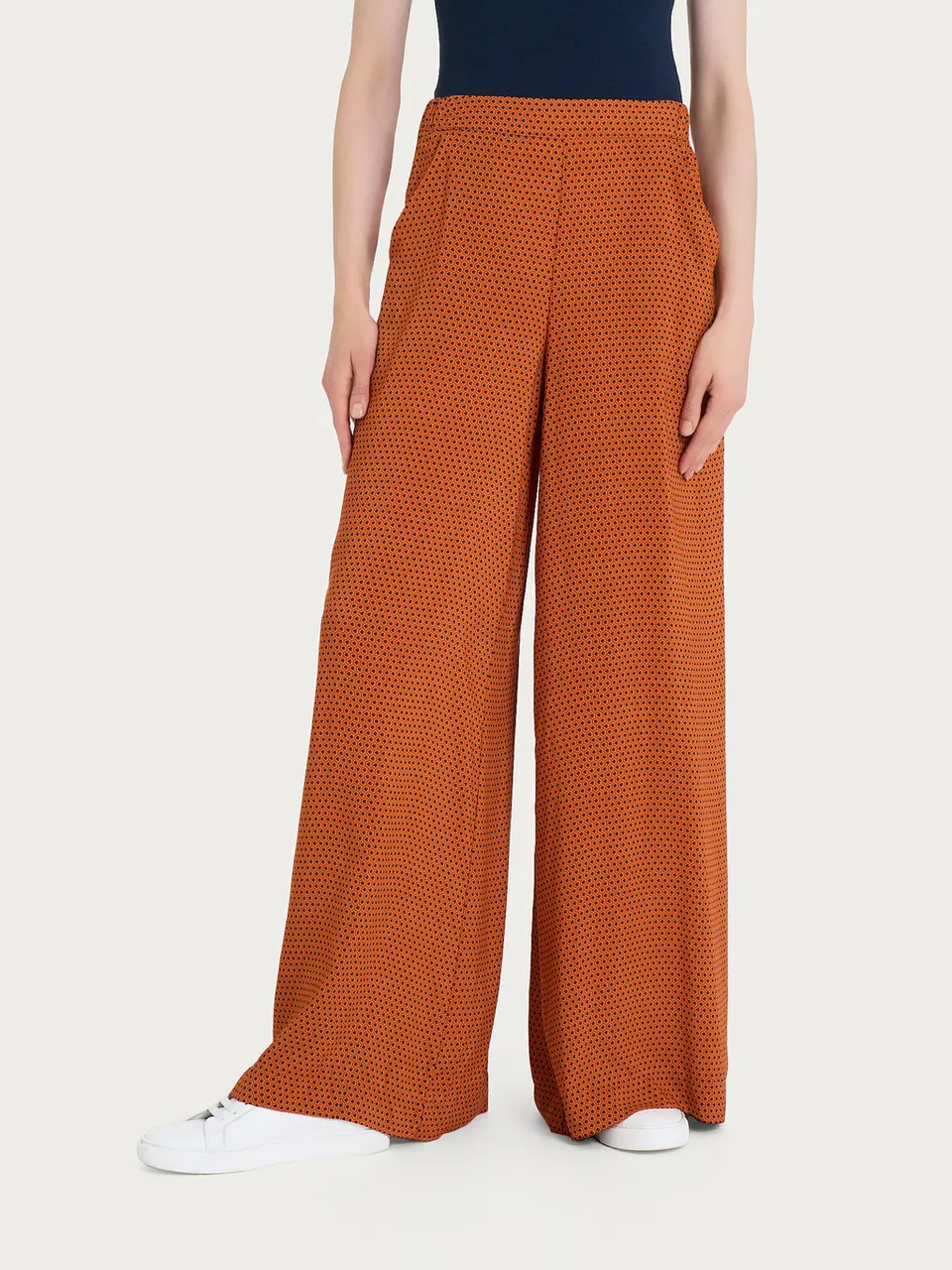 Ragno EcoSeta Pantaloni Palazzo Fantasia Esagoni
