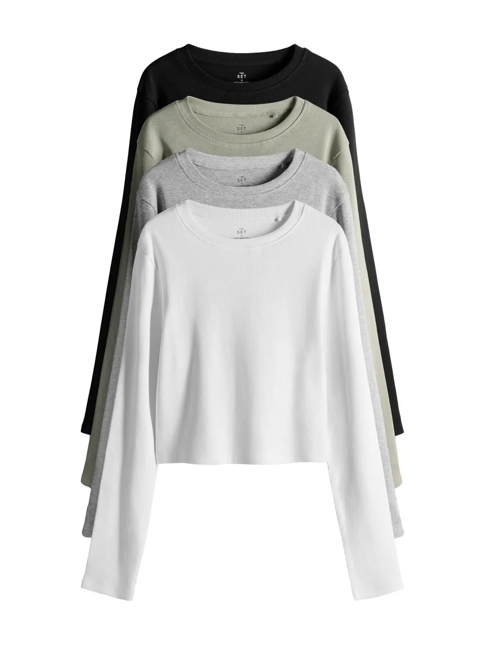 Geo Next The Set Magliette Coste Maniche Lunghe 4 Pezzi Comode