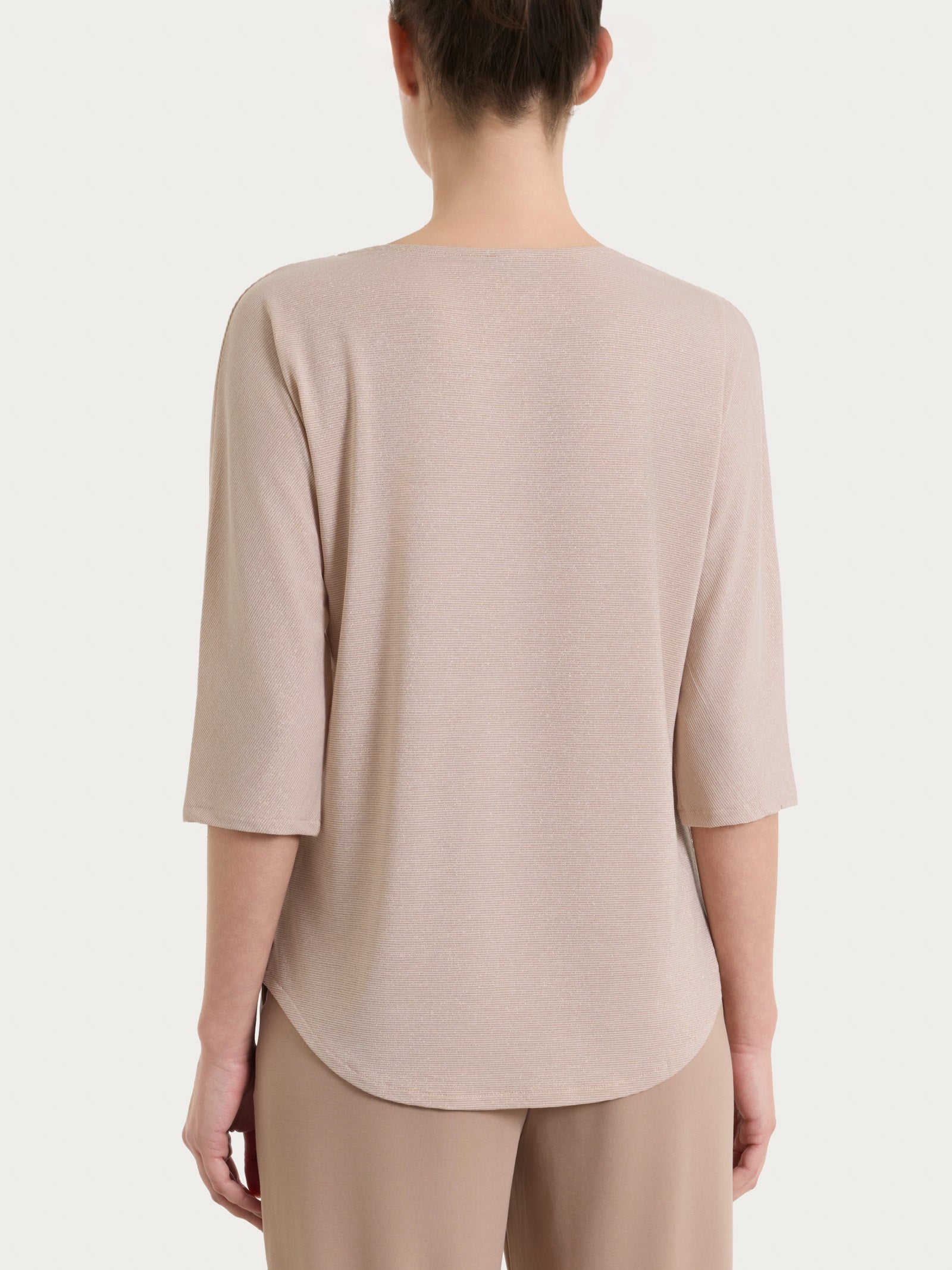Ragno Summer Light Maglietta Kimono 3/4 Almond Peach lurex