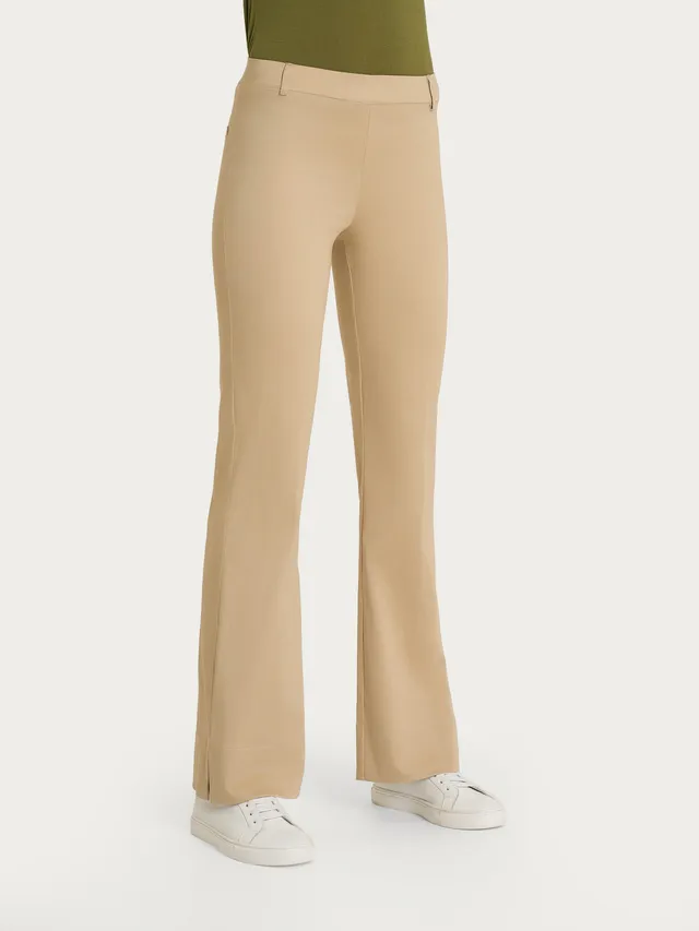 Ragno Satin Power Pantalone Flare Donna Irish Cream Spacco