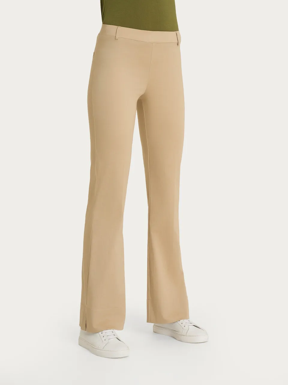 Ragno Satin Power Pantalone Flare Donna Irish Cream Spacco