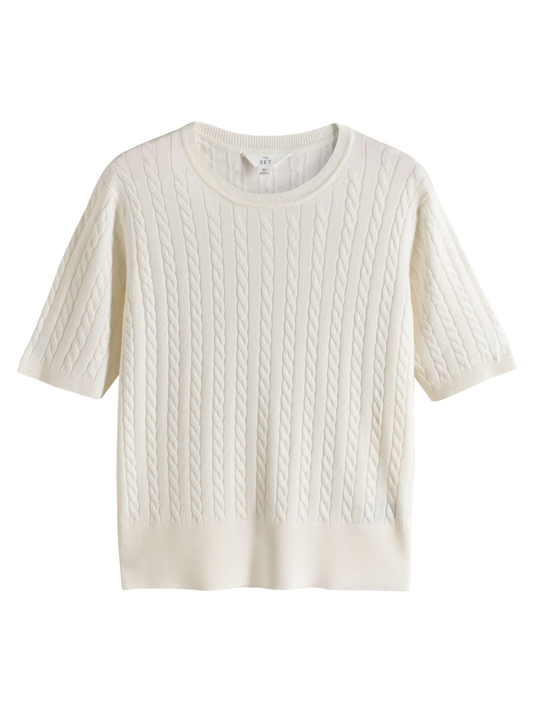 The Set t-shirt maglia trecce 4 pezzi maglia sottile