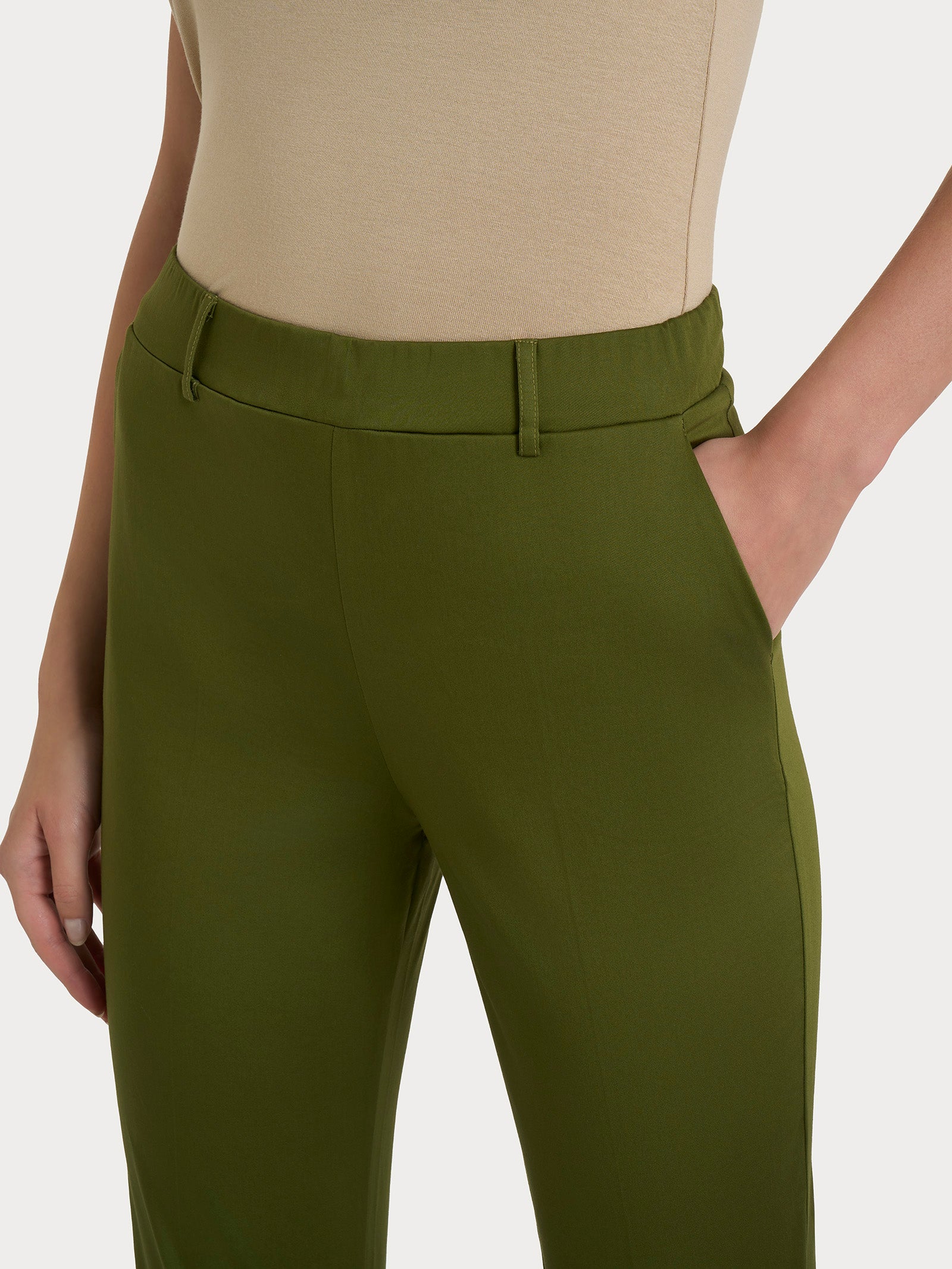 Ragno Satin Power Pantalone Dritto Sphagnum Cotone