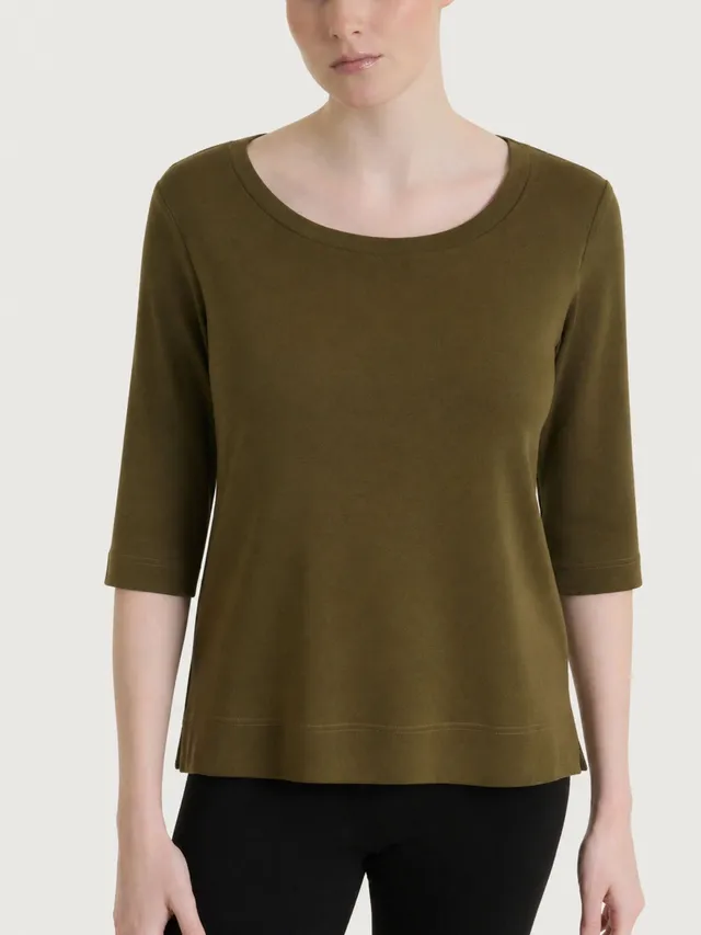Ragno Eco Cotton maglietta manica 3/4 Dark Olive cotone