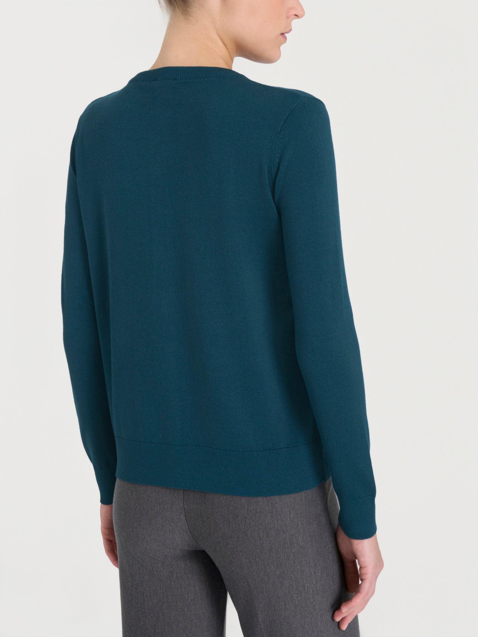 Ragno Four Seasons Cardigan Bottoni Viscosa Reflecting Pond