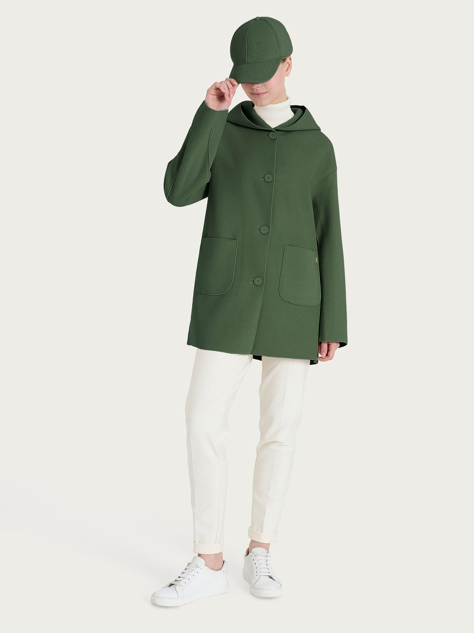 Ragno Vegan Wool cappello baseball Bronze Green caldo