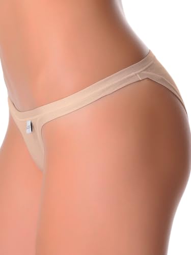 Lady C Jadea tanga donna cotone modal 6 pezzi nero